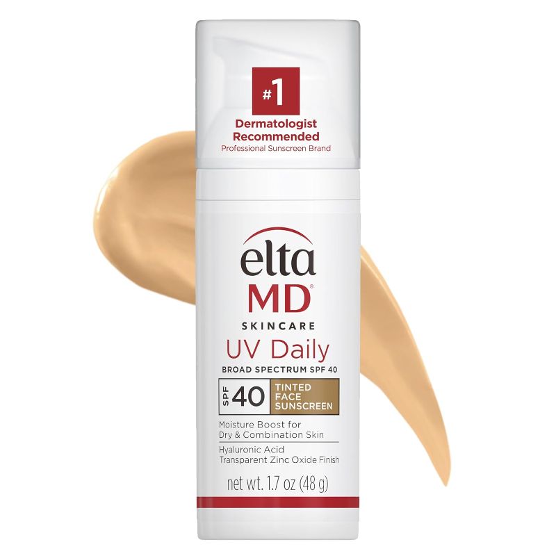 Photo 1 of EltaMD UV Daily SPF 40 Tinted Face Sunscreen Moisturizer, Tinted Moisturizer for Face with SPF, Great for Dry, Combination, and Normal Skin