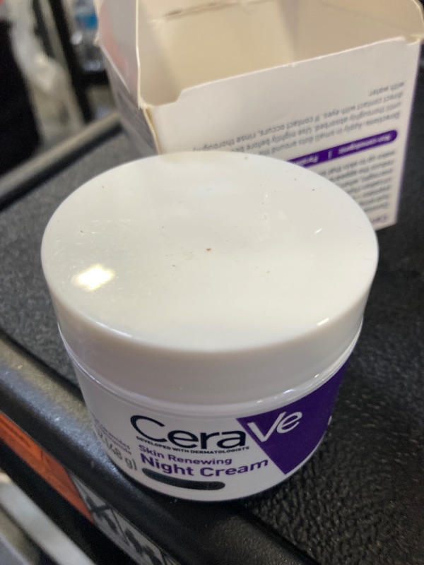 Photo 1 of CeraVe Skin Renewing Night Cream, Niacinamide, Peptide Complex, and Hyaluronic Acid Moisturizer for Face, 1.7 Ounce, Packaging may Vary