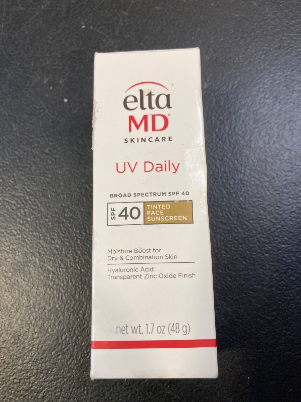 Photo 1 of EltaMD UV Daily Tinted SPF 40 Face Sunscreen Moisturizer with Zinc Oxide, Tinted Daily Face Moisturizer with SPF, Sunscreen for Dry Skin,1.7 oz Pump