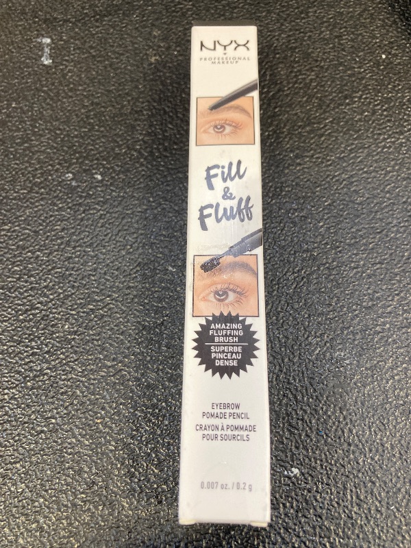Photo 1 of NYX PROFESSIONAL MAKEUP Fill & Fluff Eyebrow Pomade Pencil, Black