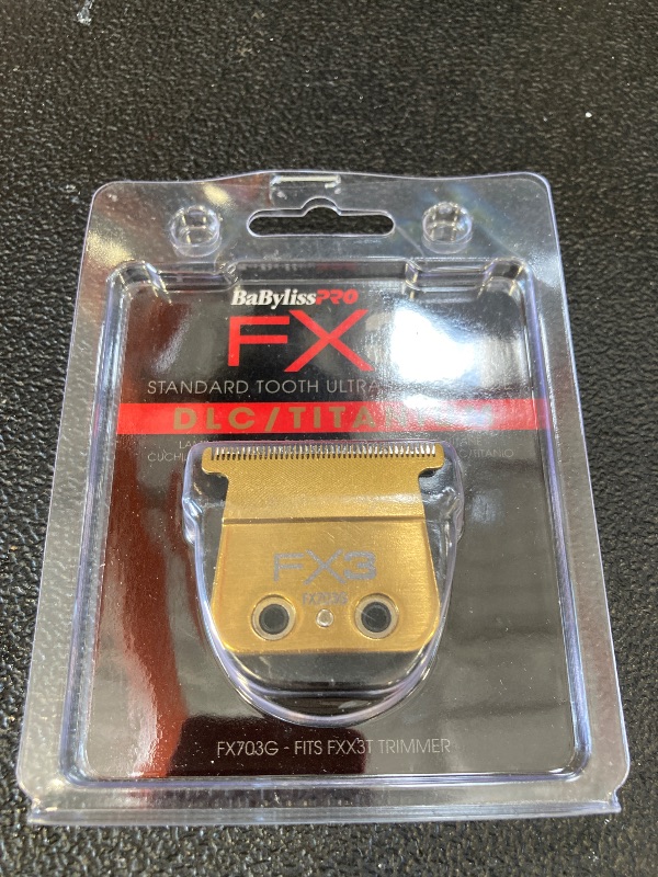 Photo 1 of BaBylissPRO FX703G FX3 DLC/Titanium Ultra-Thin Zero Gap Thin Tooth Replacement Trimmer Blade