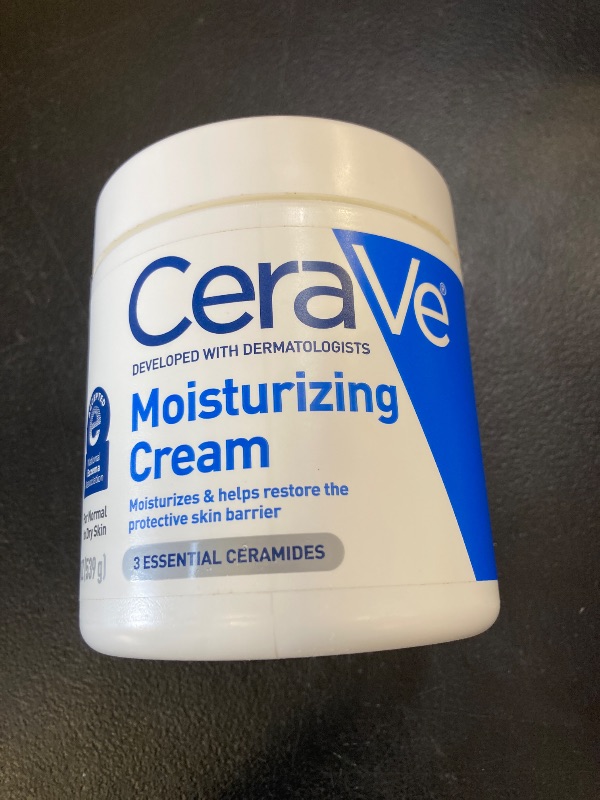 Photo 1 of CeraVe Moisturizing Cream, Body and Face Moisturizer for Dry Skin, Body Cream with Hyaluronic Acid and Ceramides, Daily Moisturizer, Oil-Free, Fragrance Free, Non-Comedogenic, 19 Ounce