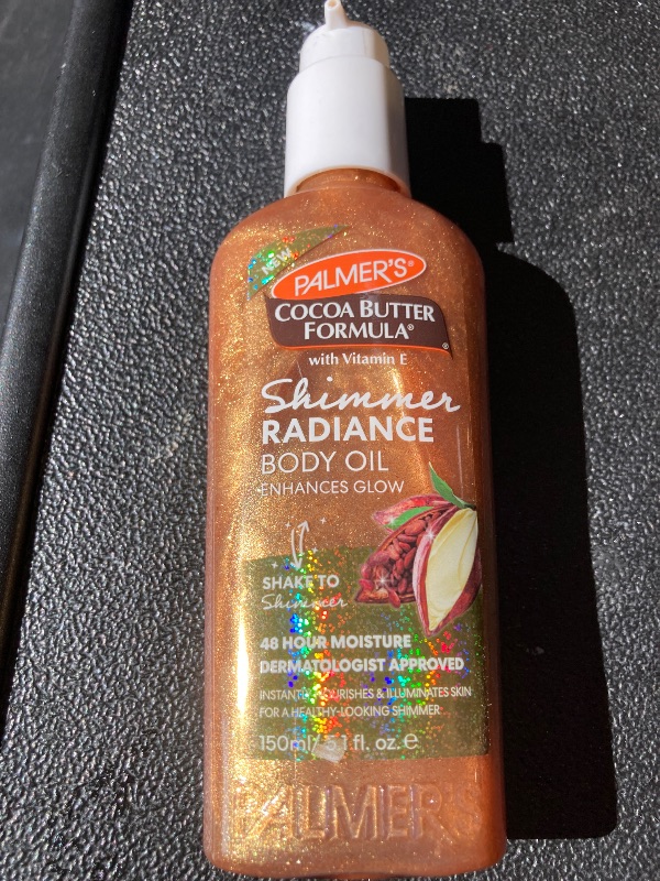 Photo 1 of Palmer's Cocoa Butter Formula Shimmer Body Oil with Vitamin E, 5.1 Fl Oz, Radiance Body Oil for Glowing Skin, Enhances Dark Tones & Tans, Hydrating