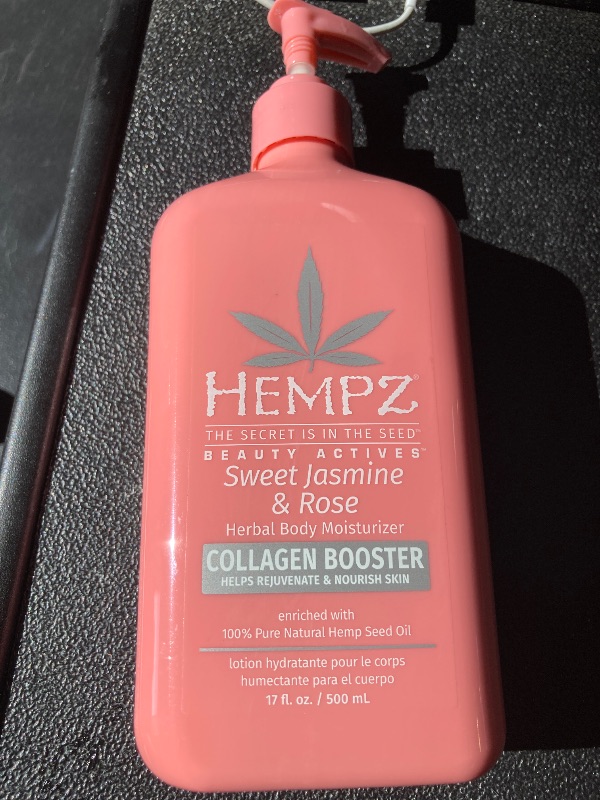 Photo 1 of Hempz Sweet Jasmine & Rose Herbal Body Moisturizer for Women, 17 Fl. oz. - Moisturizing Lotion with 100% Pure Hemp Seed Oil, Collagen, Shea Butter - Hydrating Vegan Lotion for Dry Skin
