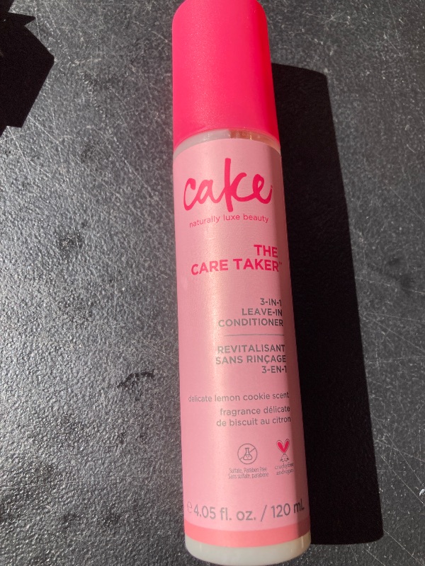 Photo 1 of Cake Beauty 3-in-1 Leave in Conditioner, The Care Taker – Moisturizing & Softening – With Coconut Oil, Biotin, Soy & Rice Proteins – For Dry/Normal Hair Types – 4 Fl Oz / 120 mL (Packaging May Vary)