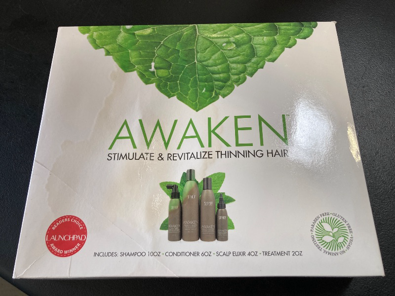 Photo 1 of Surface Hair - Awaken Kit: Shampoo, Conditioner, Scalp Elixir and Therapeutic Treatment - for Thinning Hair, Hair Loss and Thickening