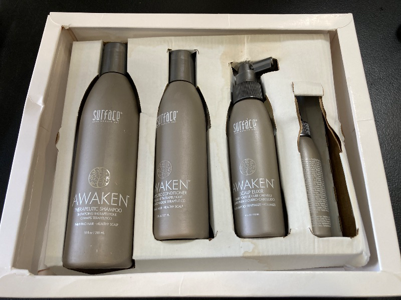 Photo 1 of Surface Hair - Awaken Kit: Shampoo, Conditioner, Scalp Elixir and Therapeutic Treatment - for Thinning Hair, Hair Loss and Thickening