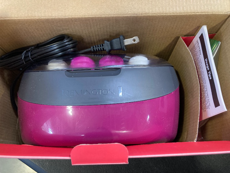 Photo 1 of Remington Ionic Conditioning Hair Setter, 20 Velvet Hair Rollers, 6 Large (1¼”), 10 Medium (1"), 4 Small (¾”), Blowout Style Hair Curlers