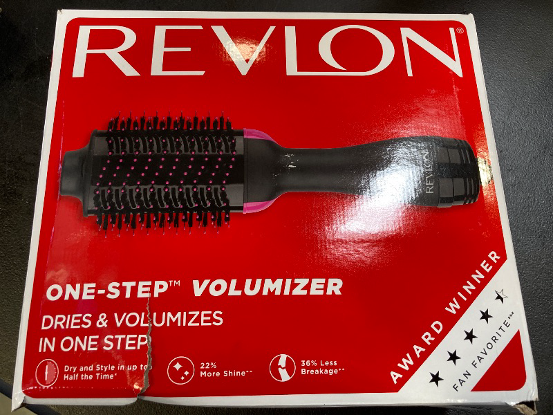 Photo 1 of REVLON One-Step Volumizer Hair Dryer and Styler – Easy Salon-Style Blowouts – Less Frizz, More Shine, and Reduced Heat Damage, for All Hair Types and Lengths (Black)