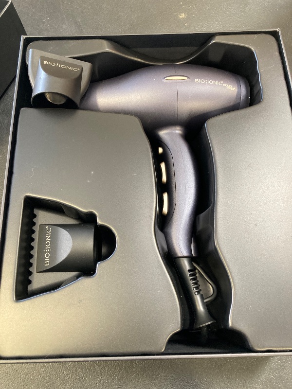 Photo 1 of Bio Ionic GoldPro Hair Dryer, Blue, Moisturizing Heat Technology & 24K Gold MX, Ultra-Powerful 1875W AC Motor, Lightweight Blow Dryer with Ergonomic Handle, Multi-Speed Settings