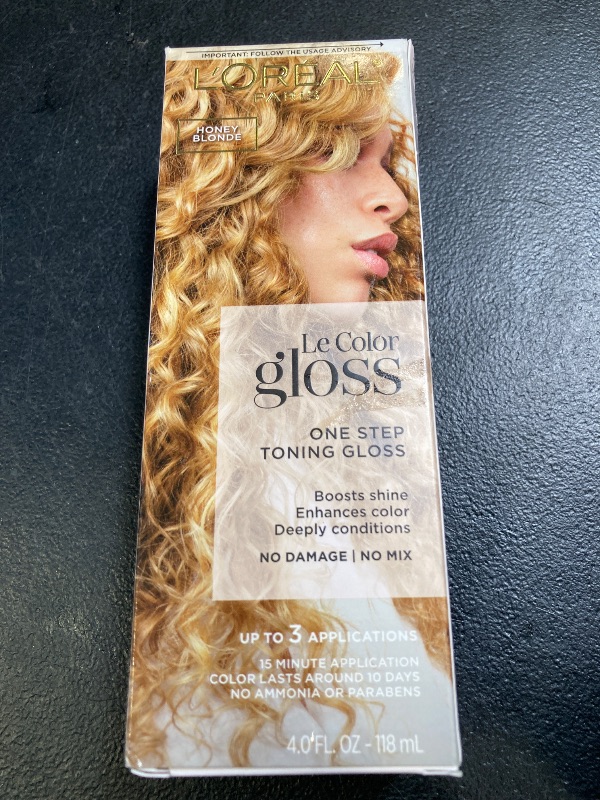 Photo 1 of L'Oreal Paris Le Color One Step Toning Hair Gloss, Honey Blonde, 4 Ounce