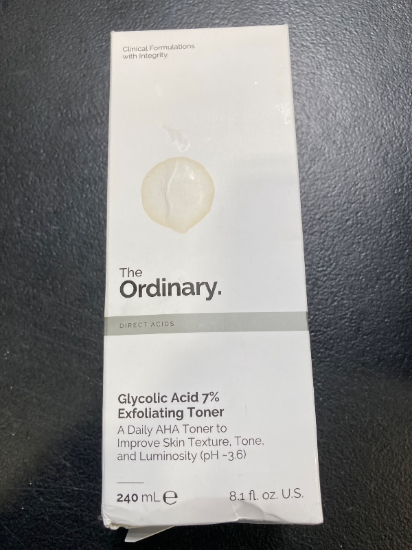 Photo 1 of The Ordinary Glycolic Acid 7% Exfoliating Toner, Brightening and Smoothing Daily Toner for More Even-Looking Skin Tone, 8.1 Fl Oz