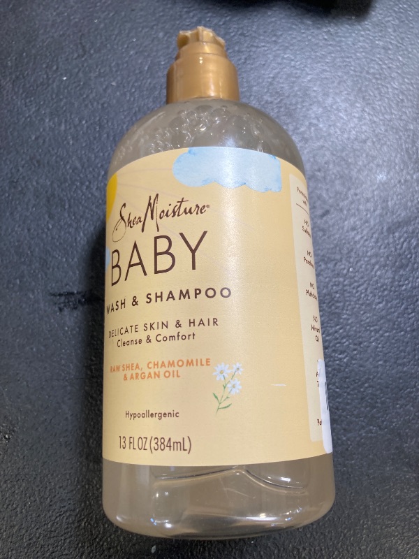 Photo 1 of SheaMoisture Baby Wash & Shampoo for All Skin Types Raw Shea, Chamomile & Argan Oil Baby Wash and Shampoo with Frankincense & Myrrh to Help Cleanse 13 oz, Gold, Packaging may vary