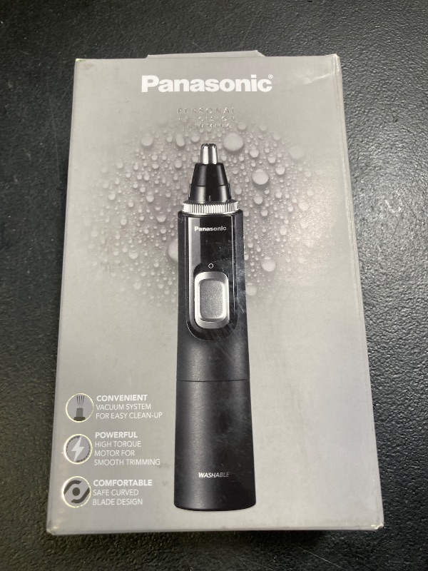 Photo 1 of Panasonic Ear and Nose Hair Trimmer for Men with Vacuum Cleaning System, Powerful Motor and Dual-Edge Blades for Smoother Cutting, Wet/Dry – ER-GN70-K (Black)