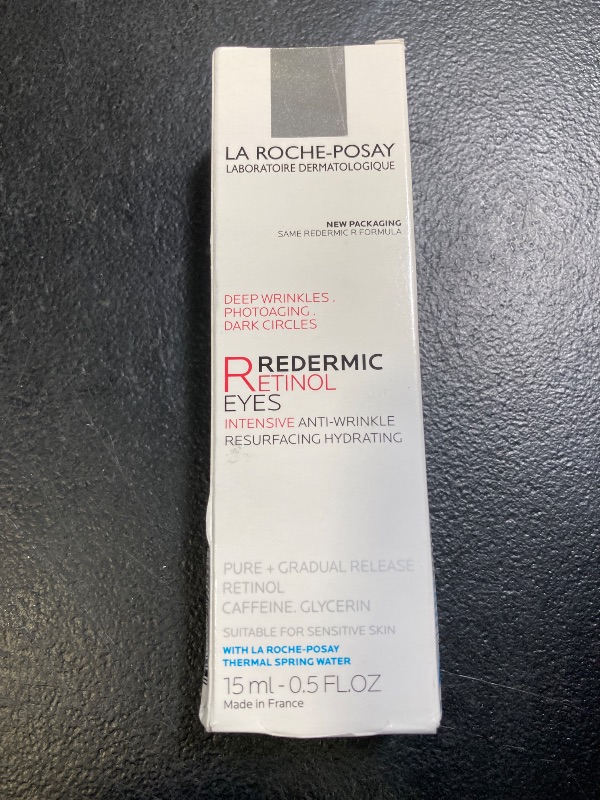 Photo 1 of La Roche-Posay Redermic R Eyes Retinol Eye Cream, Anti-Aging Eye Cream to Reduce Wrinkles and Dark Circles With Pure Retinol and Caffeine, 0.5 Fl Oz (Pack of 1)