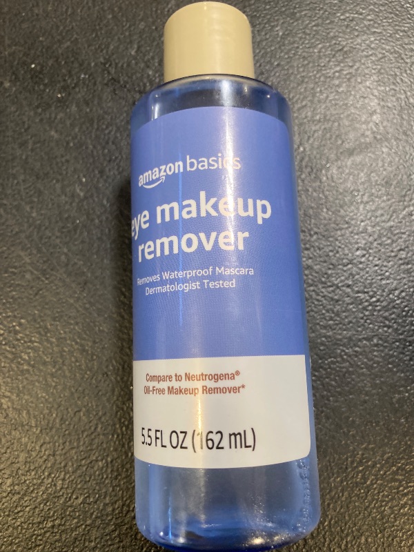 Photo 1 of Amazon Brand - Solimo Eye Makeup Remover, Removes Waterproof Mascara, Dermatologist Tested, 5.5 Fluid Ounce