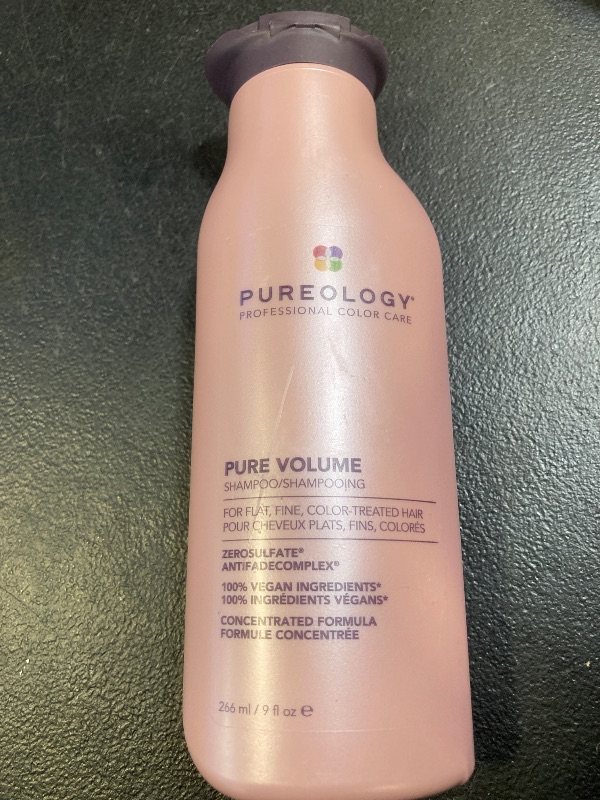 Photo 1 of Pureology Pure Volume Shampoo | For Flat, Fine, Color Treated or Natural Hair | Adds Lightweight Volume and Body | Clarifies Buildup | Sulfate Free Shampoo | Vegan
