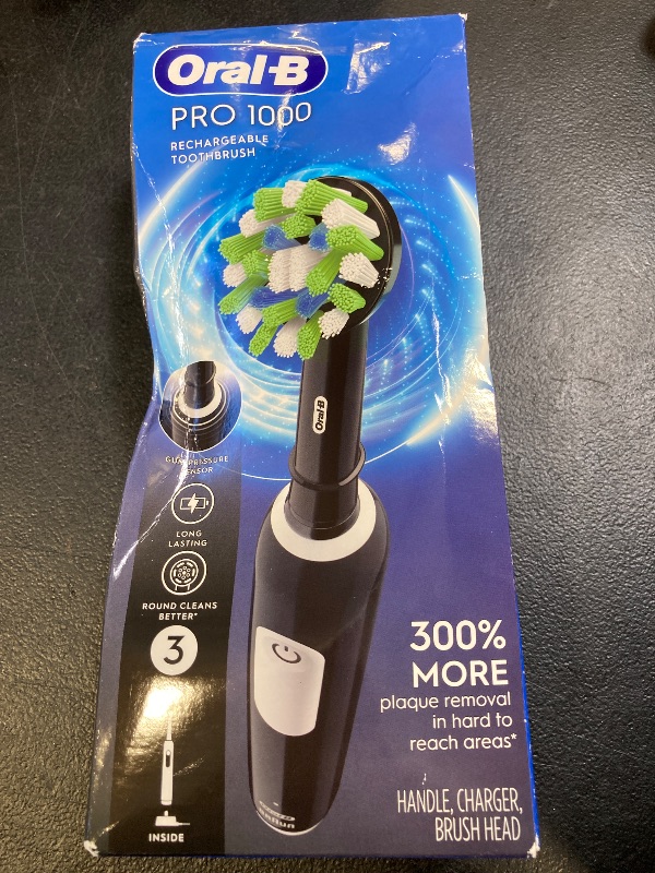 Photo 1 of Oral-B Pro 1000 Rechargeable Electric Toothbrush, Black