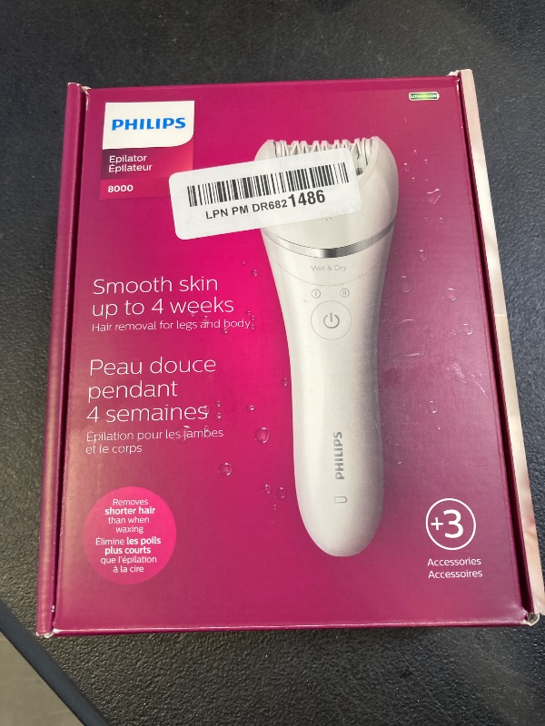 Photo 1 of Philips Beauty Epilator Series 8000 for Women, with 3 Accessories, BRE700/04