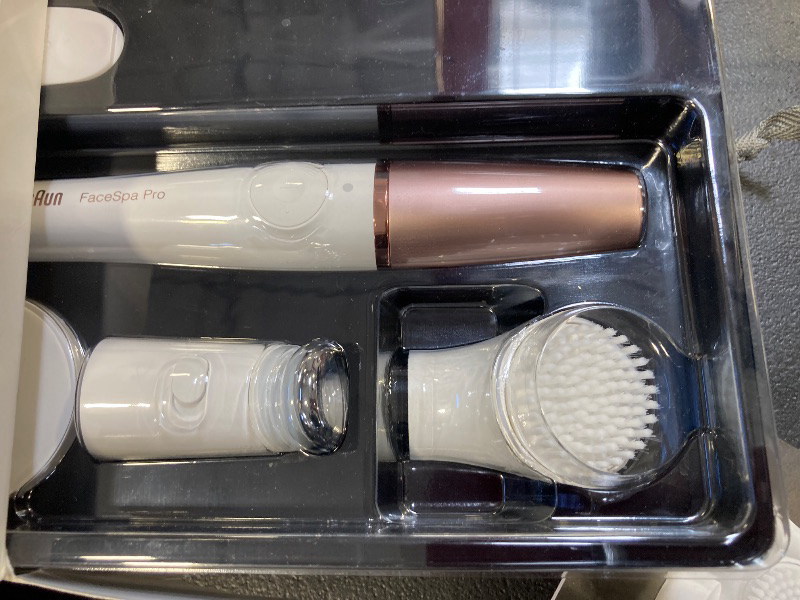 Photo 1 of Braun Face Epilator Facespa Pro 911, Facial Hair Removal for Women, Hair Removal Device, 3-in-1 Epilating, Cleansing Brush and Skin Toning with 3 extras