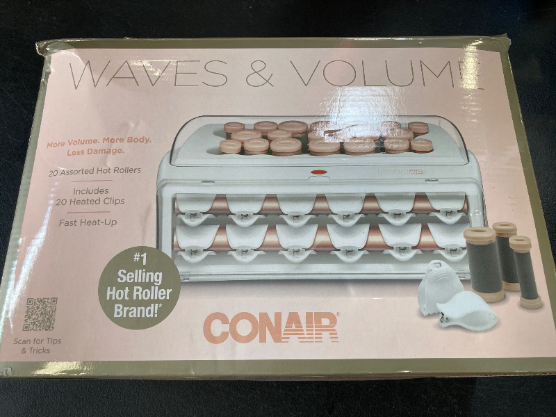 Photo 1 of INFINITIPRO BY CONAIR Ceramic Flocked - Hot Rollers for Long, Medium, and All Hair - Hair Curler - Hair Roller Clips Included - 1 1/4-inch, 1-inch, and 3/4-inch Rollers