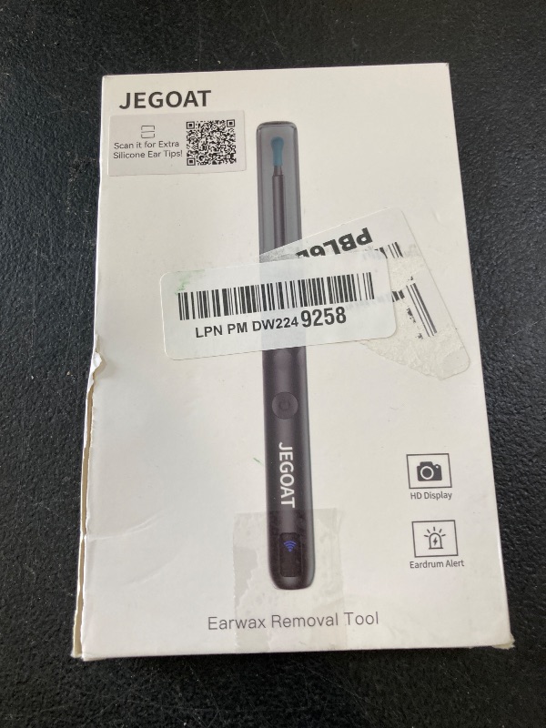 Photo 1 of JEGOAT Ear Wax Removal, Ear Wax Removal Tool with 1296P HD Camera and 6 LED Lights, Ear Cleaner with 10 Ear Pick, Upgrade Ear Wax Removal Tool for iOS and Android (Black)