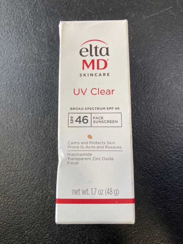 Photo 1 of EltaMD UV Clear Face Sunscreen SPF 46, Oil Free for Face with Zinc Oxide, Dermatologist Recommended Sunscreen Lotion, For Acne-Prone Sensitive Skin, 1.7 oz Pump