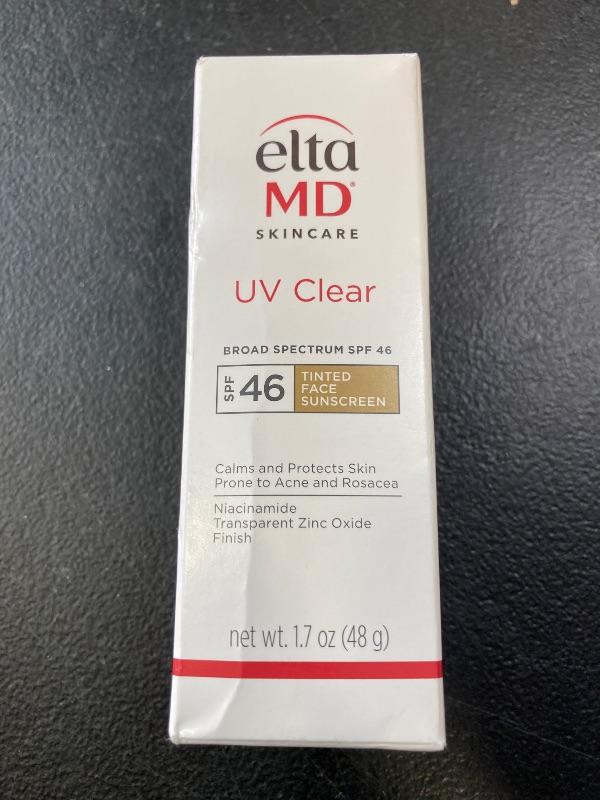 Photo 1 of EltaMD UV Clear Tinted Sunscreen for Face, SPF 46 with Zinc Oxide, Oil-Free, Dermatologist Recommended, For Acne-Prone Sensitive Skin, 1.7 oz