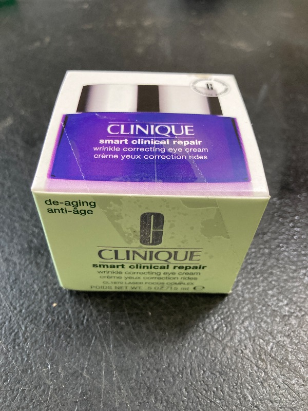 Photo 1 of Clinique Smart Clinical Repair Wrinkle Correcting Eye Cream With Hyaluronic Acid + Peptides | Anti-Aging, Hydrating + Depuffing, Mini Travel Size, 0.5 Ounce