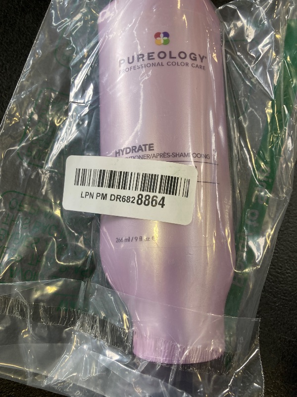 Photo 1 of Pureology Hydrate Conditioner - For Dry or Color-Treated Hair, Restores Moisture & Softness, Seals In Hydration, Color-Safe, Vegan, 9 Fl Oz
