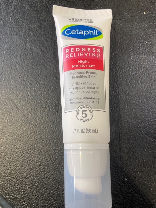 Photo 1 of Cetaphil Night Cream, Redness Relieving Night Moisturizer for Face, 1.7 fl oz, For Dry, Redness-Prone Skin, Hypoallergenic, Fragrance Free