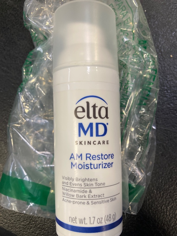 Photo 1 of EltaMD AM Restore Face Moisturizer for Women and Men, Light Moisturizer Face Cream, Made with Niacinamide and Hyaluronic Acid, 1.7 oz Pump