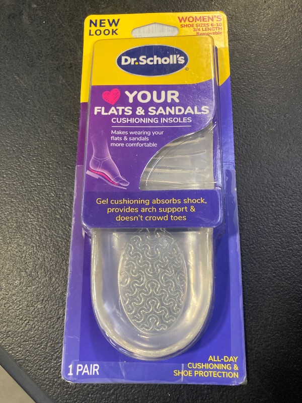 Photo 1 of Dr. Scholl's Love Your Flats & Sandals, 3/4 Length Insoles for Women, Shoe Size 6-10: All-Day Comfort Shoe Inserts for Women with Arch Support, Metatarsal Foot Pads, Relieves Shoe Discomfort