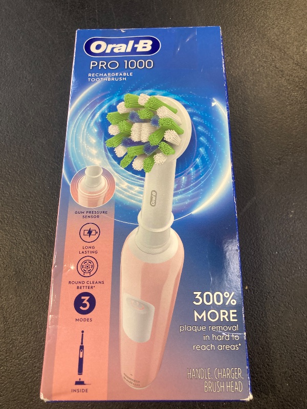 Photo 1 of Oral-B Pro 1000 Rechargeable Electric Toothbrush, Pink