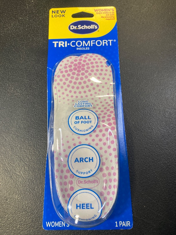 Photo 1 of Dr. Scholl's Tri-Comfort Insoles - for Heel; Arch Support and Ball of Foot with Targeted Cushioning (for Women's 6-10)