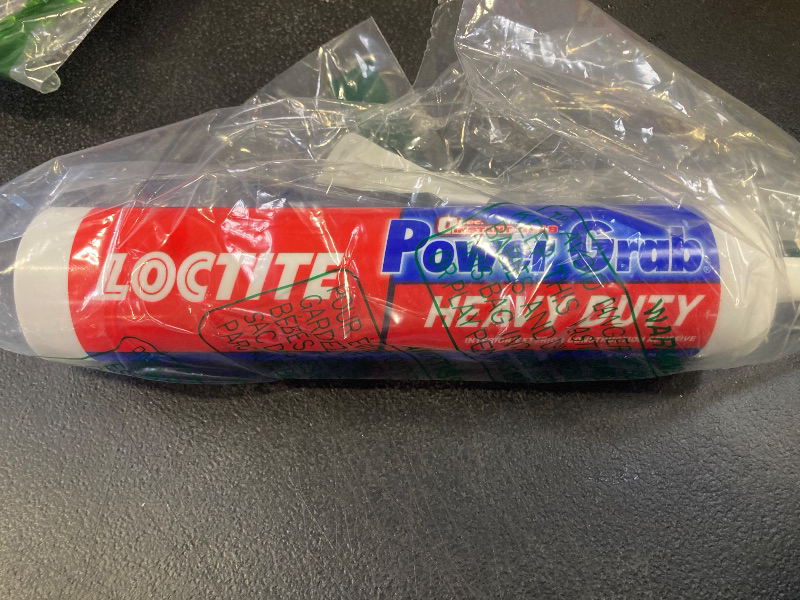 Photo 1 of Loctite Power Grab Express Heavy Duty Construction Adhesive, Versatile Constuction Glue for Wood, Wall, Tile, Foam Board & More - 9 fl oz Cartridge, Pack of 1