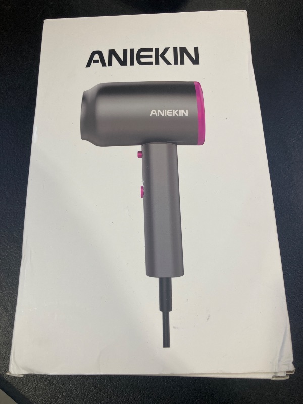 Photo 1 of ANIEKIN Hair Dryer, 1875 Watts Fast Drying Blow Dryer with Diffuser and Concentrator, Compact Lightweight Hair Dryer for Women and Men