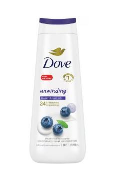 Photo 1 of Dove Body Wash for Women Moisturizing Unwind Blueberry & Moon Milk All Skin, 20 oz