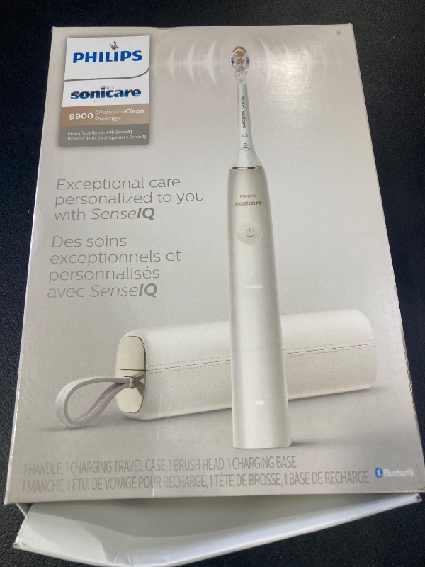 Photo 1 of Philips Sonicare 9900 Prestige Rechargeable Electric Power Toothbrush with SenseIQ, Champagne, HX9990/11