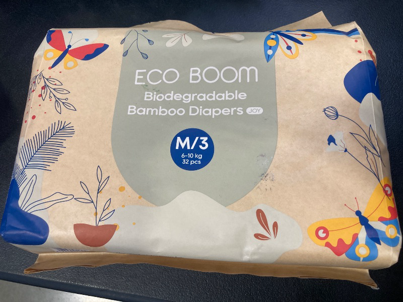 Photo 1 of ECO BOOM Size 3 Diapers, Bamboo Viscose Diapers, Sustainable, Paper Packaging