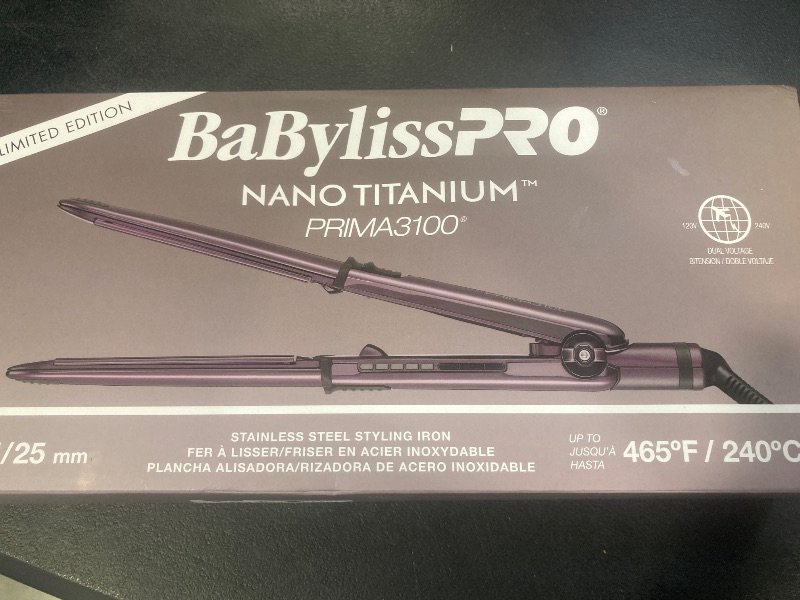 Photo 1 of BaBylissPRO® Nano Titanium™ Limited Edition Purple Prima3100 1 Inch Styling Iron for hair