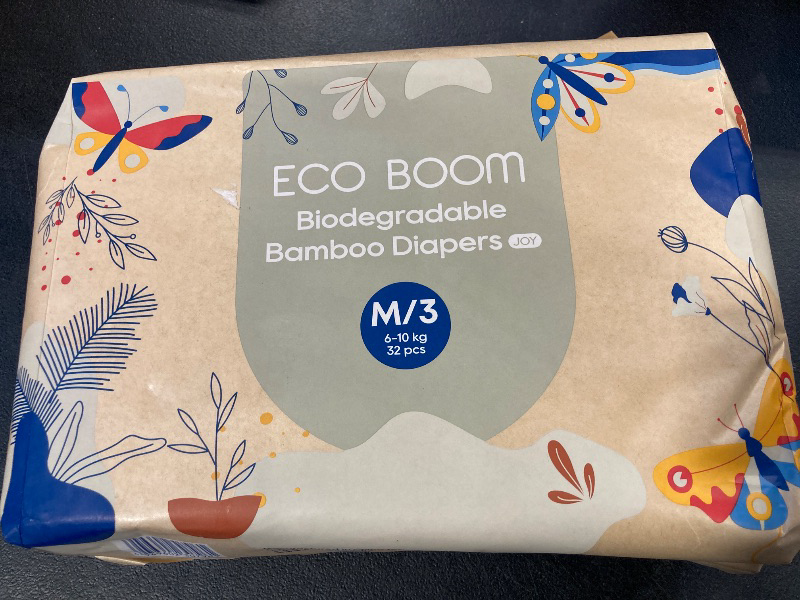 Photo 1 of ECO BOOM Size 3 Diapers, Bamboo Viscose Diapers, Sustainable, Paper Packaging