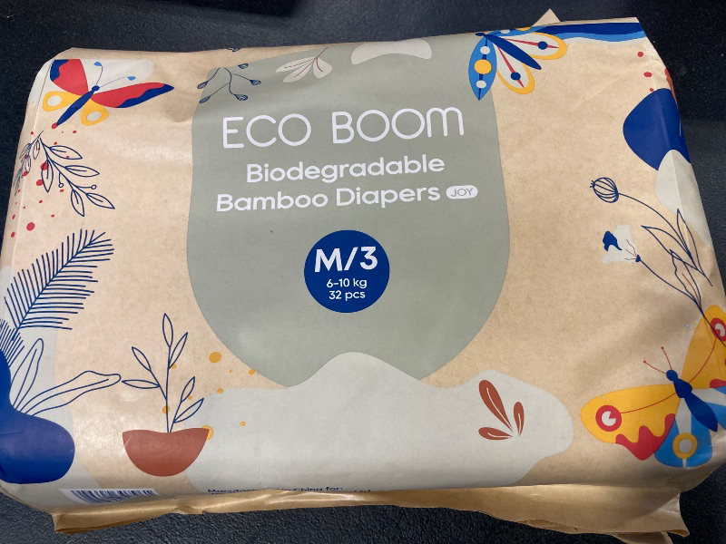 Photo 1 of ECO BOOM Size 3 Diapers, Bamboo Viscose Diapers, Sustainable, Paper Packaging