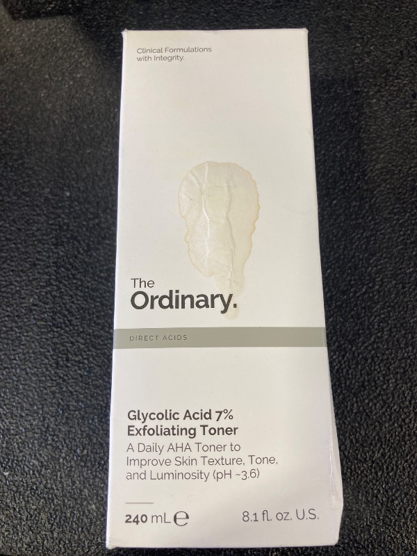 Photo 1 of The Ordinary Glycolic Acid 7% Exfoliating Toner, Brightening and Smoothing Daily Toner for More Even-Looking Skin Tone, 8.1 Fl Oz