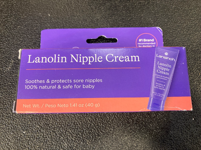 Photo 1 of Lansinoh Lanolin Nipple Cream Safe for Breastfeeding Baby, 100% Natural Nipple Butter for Mom, Breastfeeding Essentials, 1.41 Ounces