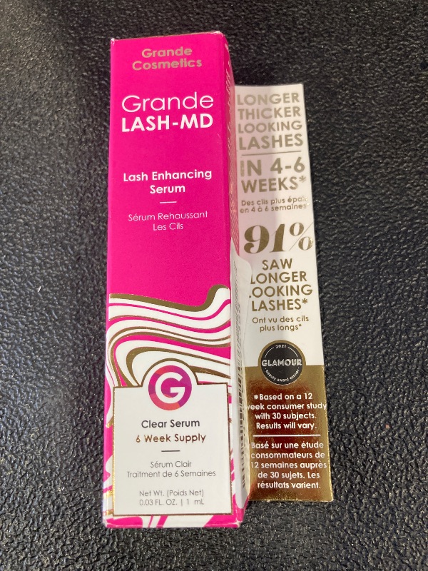 Photo 1 of Grande Cosmetics GrandeLASH-MD Lash Enhancing Serum, 1 ml - 6-week starter supply