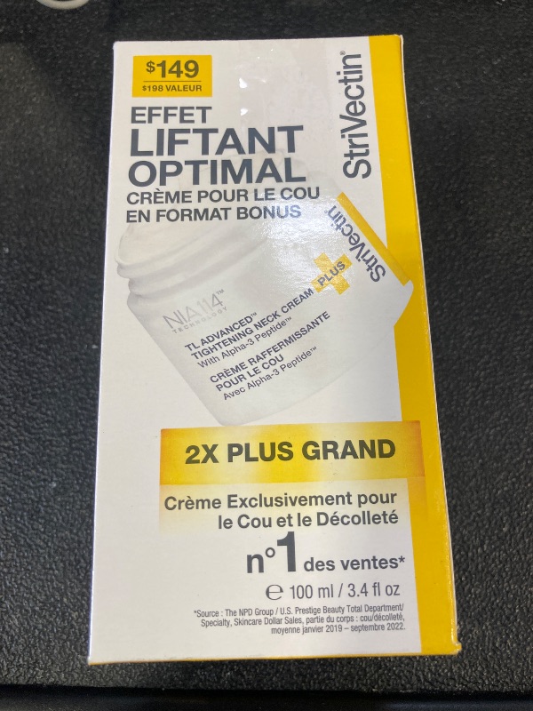 Photo 1 of StriVectin Tighten and Lift Advanced Neck Cream PLUS, 3.4 oz for Tightening and Firming Neck and Décolleté Lines, Visibly Reducing Sagging and Crepey Skin for Smooth Healthy Looking Skin