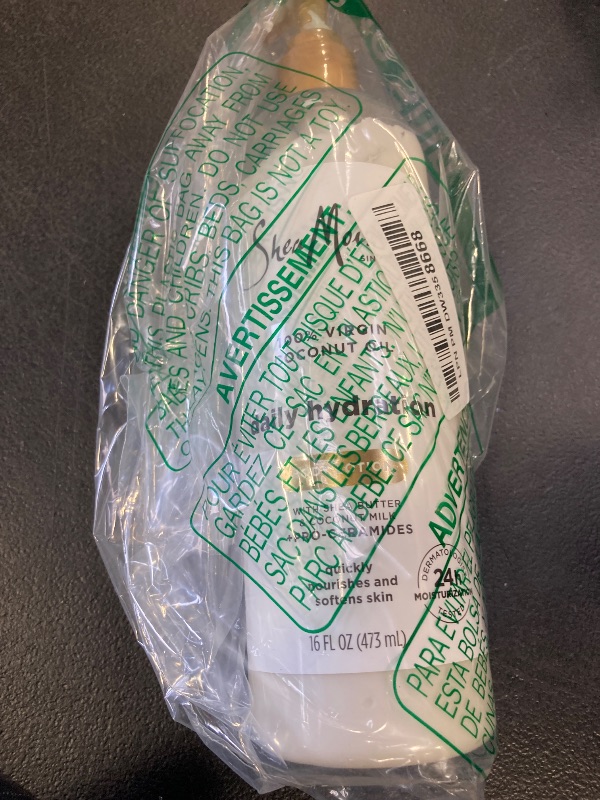 Photo 1 of SheaMoisture Daily Hydration Body Lotion with 100% Virgin Coconut Oil, Shea Butter, Coconut Milk and Pro-Ceramides, Quickly Nourish & Soften Skin, 24H Moisturizing 16 oz
