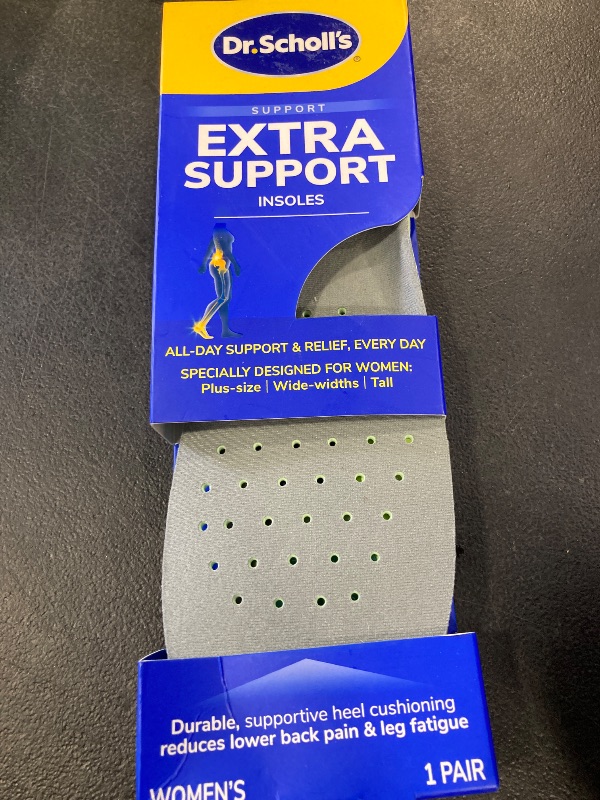 Photo 1 of Dr. Scholl's Extra Support Shoe Insoles for Women, Size 6-11, 1 Pair: Designed for Plus-Size and Tall Women, Arch Inserts - Helps Reduce Lower Back Pain and Foot & Leg Fatigue