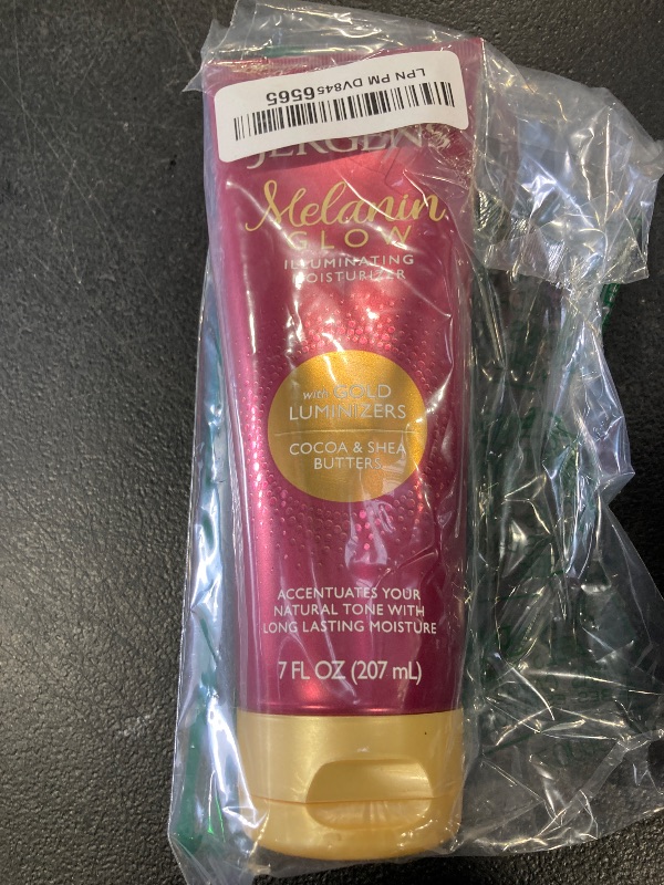 Photo 1 of Jergens Hand and Body Lotion, Melanin Glow Illuminating Moisturizer, with Gold Luminizers, 7 Oz